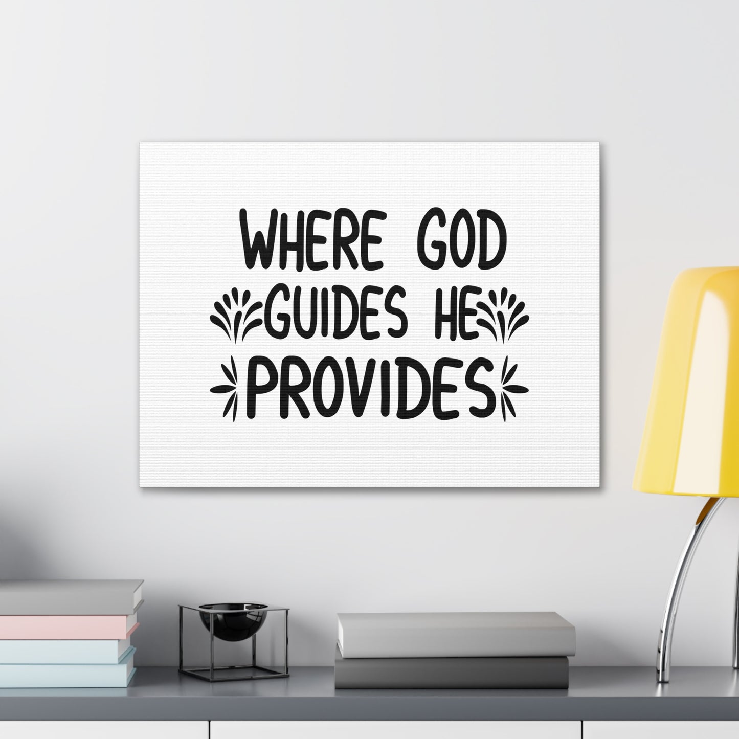 Where God Guides He Provides Matthew 6:33 Christian Wall Art Bible Verse Print Ready to Hang