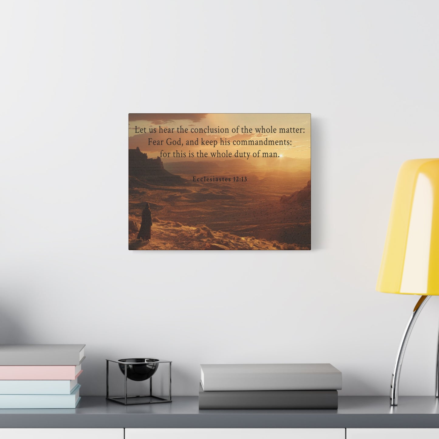 Scripture Walls Ecclesiastes 12:13 Bible Verse Canvas Christian Wall Art Ready to Hang Unframed