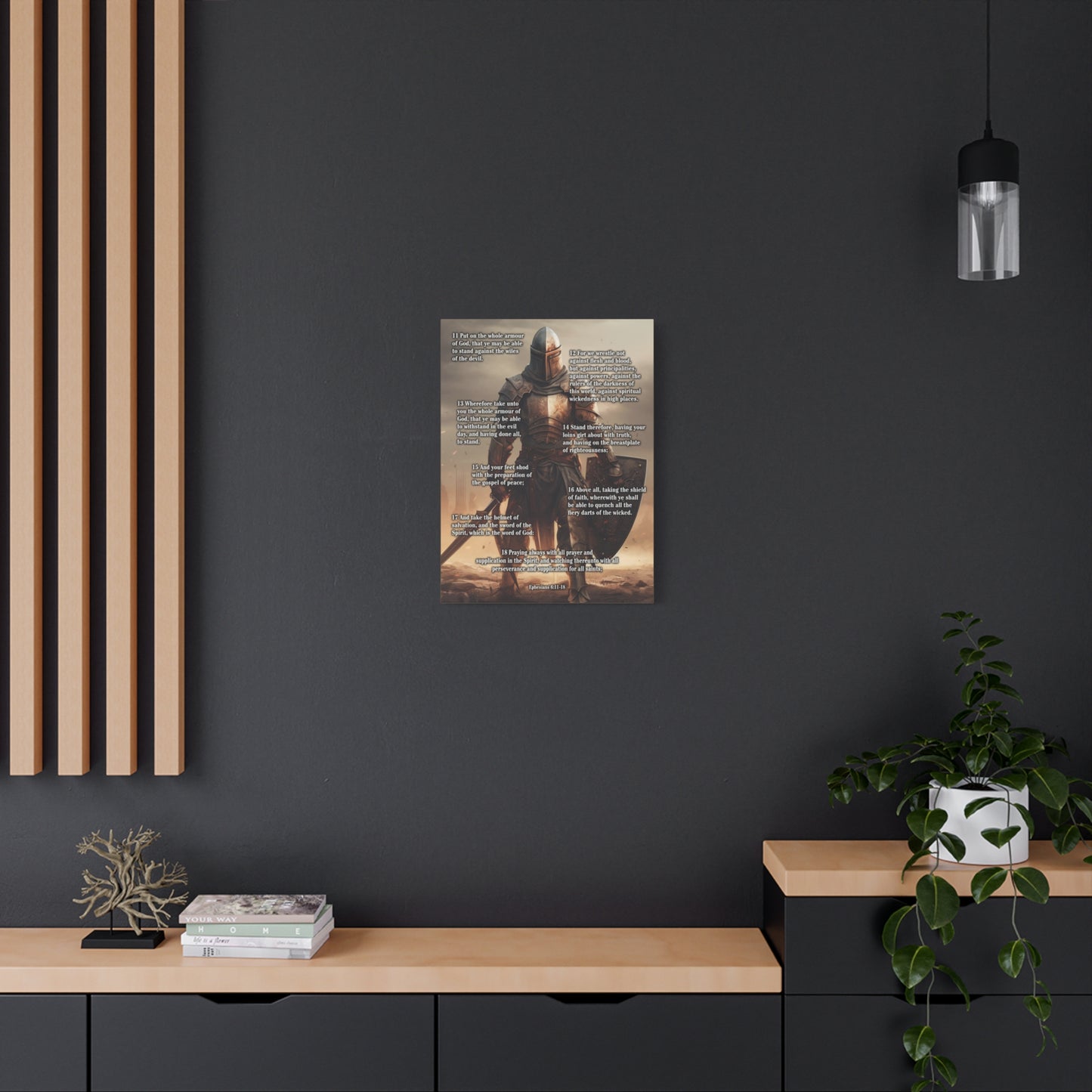 Scripture Walls Armour of God Ephesians 6:11-18 Standing Warrior Christian Wall Art Print Ready to Hang Unframed