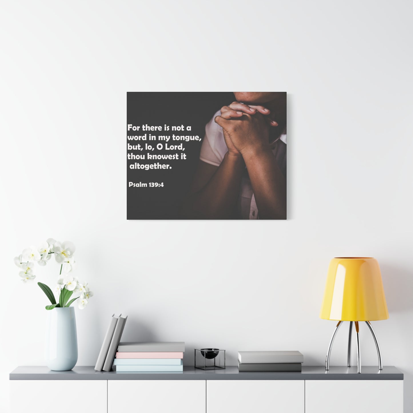 Bible Verse Canvas For There is Not a Word Psalm 139:4 Christian Home Décor Wall Art Scripture Ready to Hang Faith Print