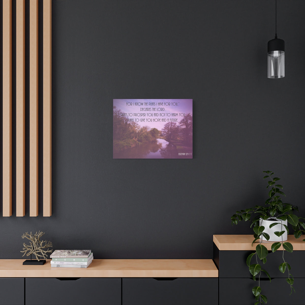 Scripture Canvas Declares The Lord Jeremiah 29:11 Christian Wall Art Bible Verse Print Ready to Hang