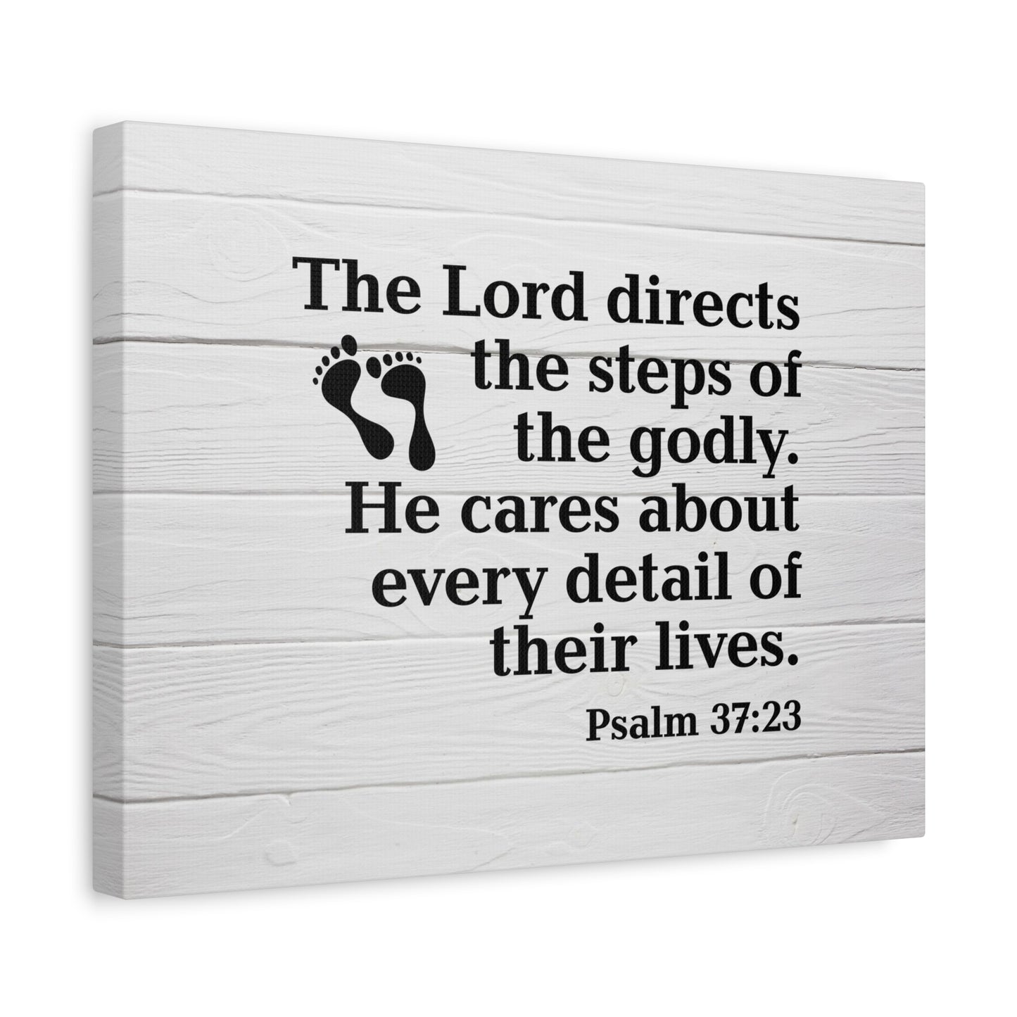Bible Verse Canvas Lord Directs the Steps Psalm 37:23 Wall Art Christian Home Decor