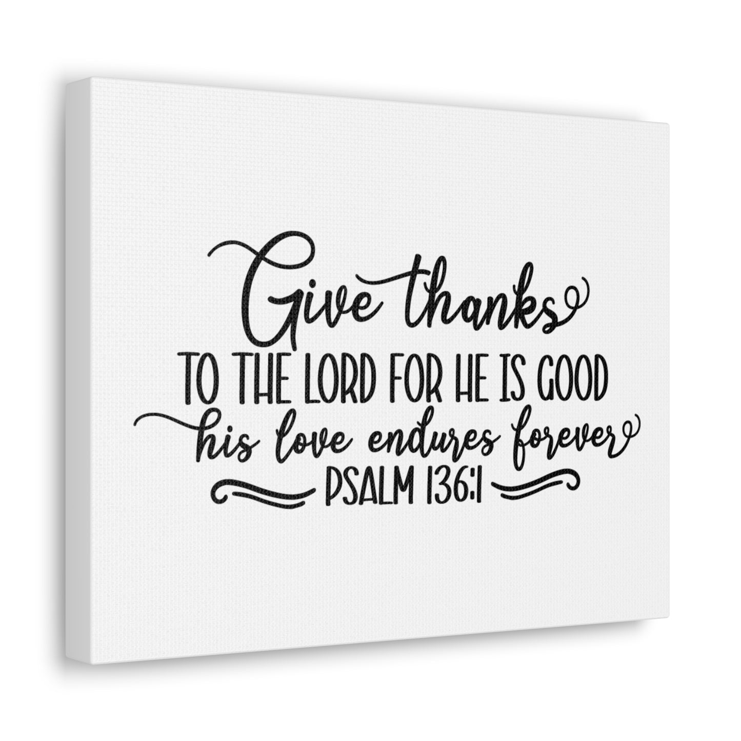 The Lord For He Is Good Psalm 136:1 Christian Wall Art Bible Verse Print Ready to Hang