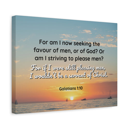 Scripture Canvas Servant Of Christ Galatians 1:10 Christian Wall Art Bible Verse Print Ready to Hang