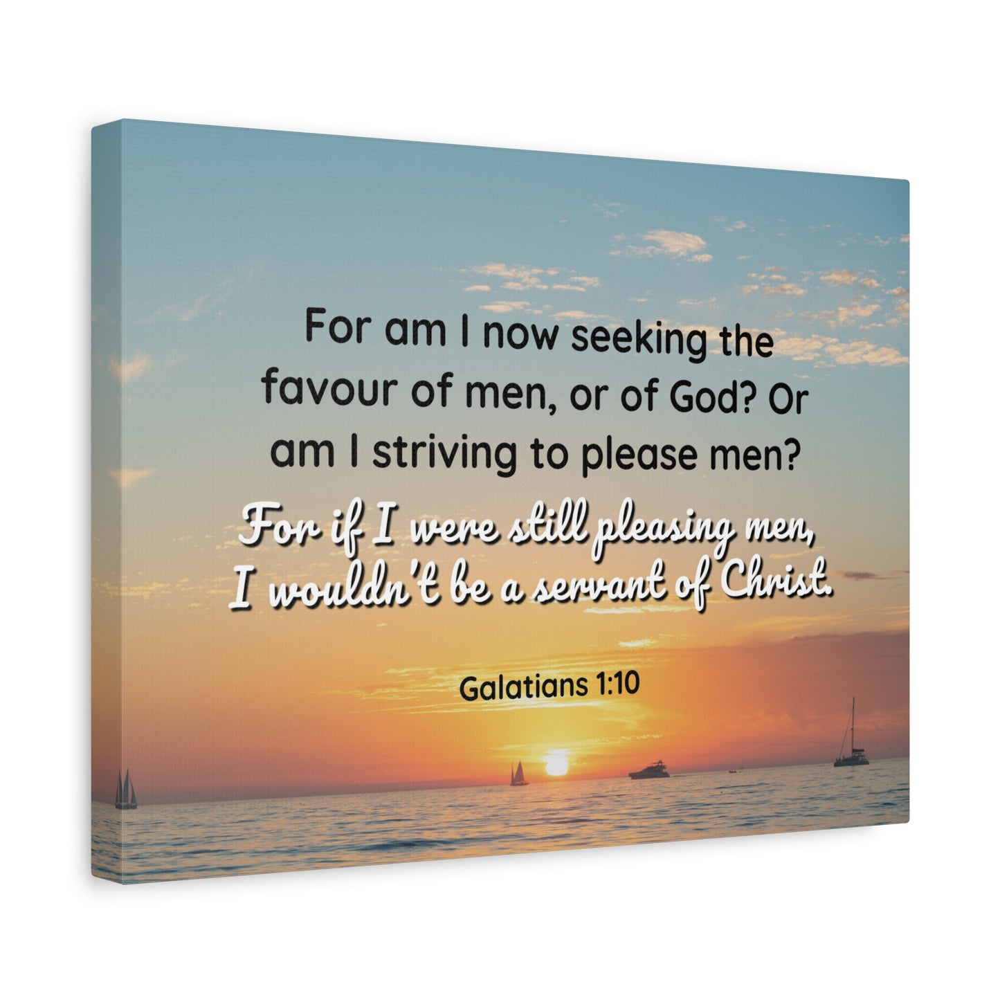 Scripture Canvas Servant Of Christ Galatians 1:10 Christian Wall Art Bible Verse Print Ready to Hang