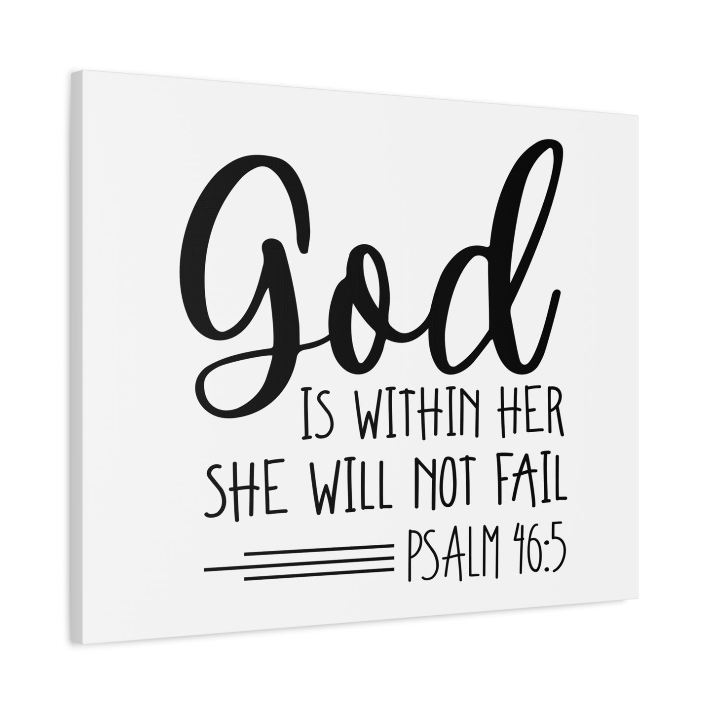 Scripture Walls God Is Within Her Psalm 46:5 Christian Wall Art Bible Verse Print Ready to Hang