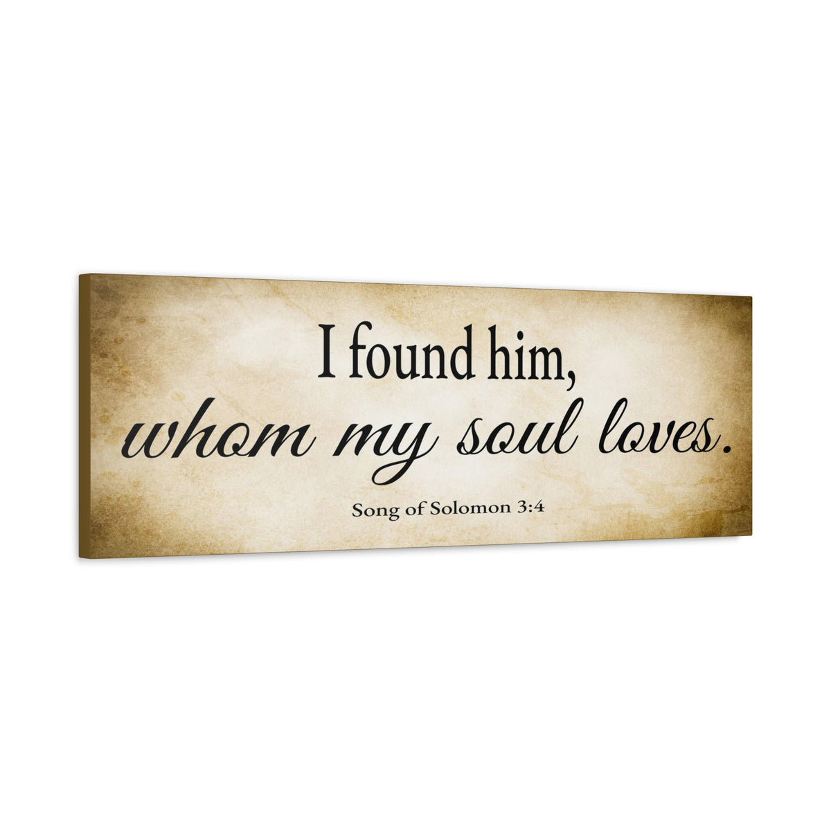 Scripture Walls Song of Solomon 3:4 Gold Bible Verse Canvas Christian Wall Art Ready to Hang Unframed