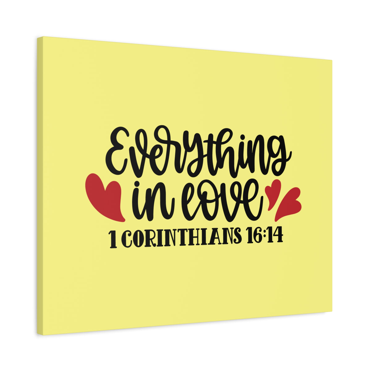 Scripture Canvas In Love 1 Corinthians 16:14 Christian Wall Art Bible Verse Print Ready to Hang