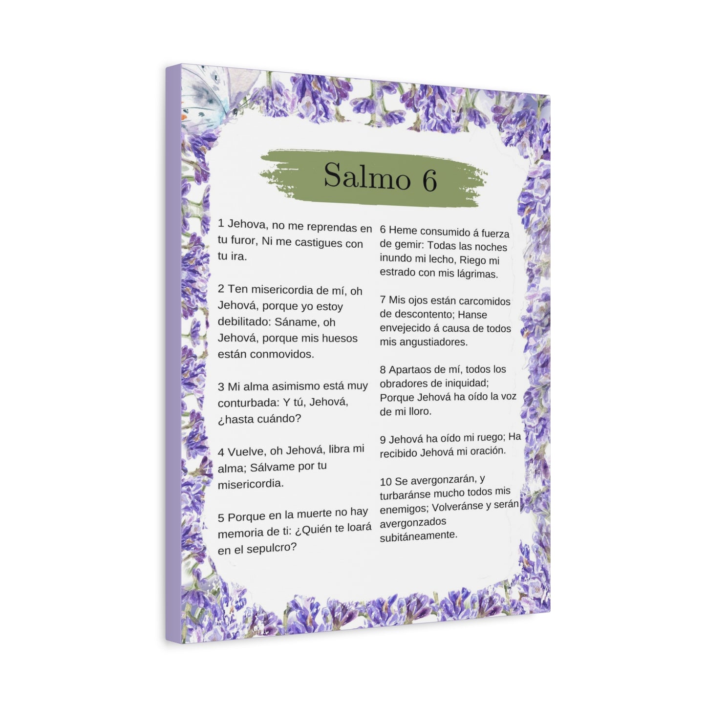 Salmo 6 Impresión De Arte Cristiano en la Pared Lista Para Colgar