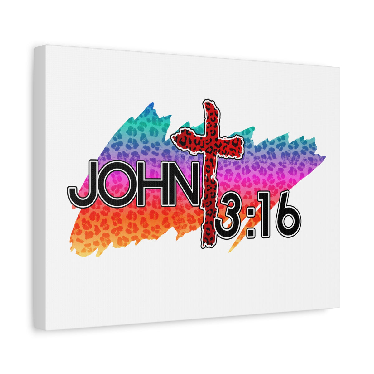 Scripture Canvas Cross Jaguar John 3:16 Christian Wall Art Bible Verse Print Ready to Hang