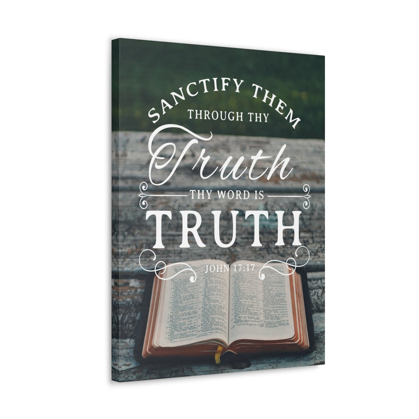 Thy Word is Truth John 17:17 Christian Wall Art Bible Verse Print Ready to Hang