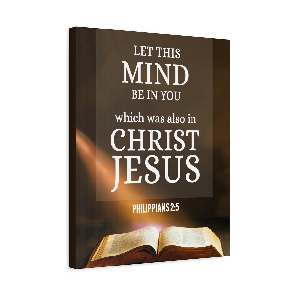Scripture Canvas Let This Mind Philippians 2:5 Christian Wall Art Bible Verse Print Ready to Hang