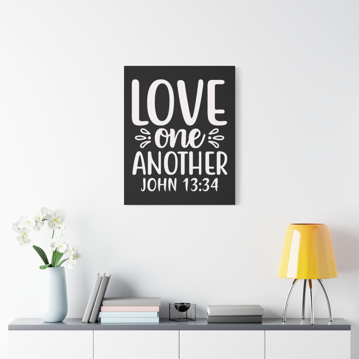 Scripture Walls Love One Another John 13:34 Bible Verse Canvas Christian Wall Art Ready to Hang Unframed