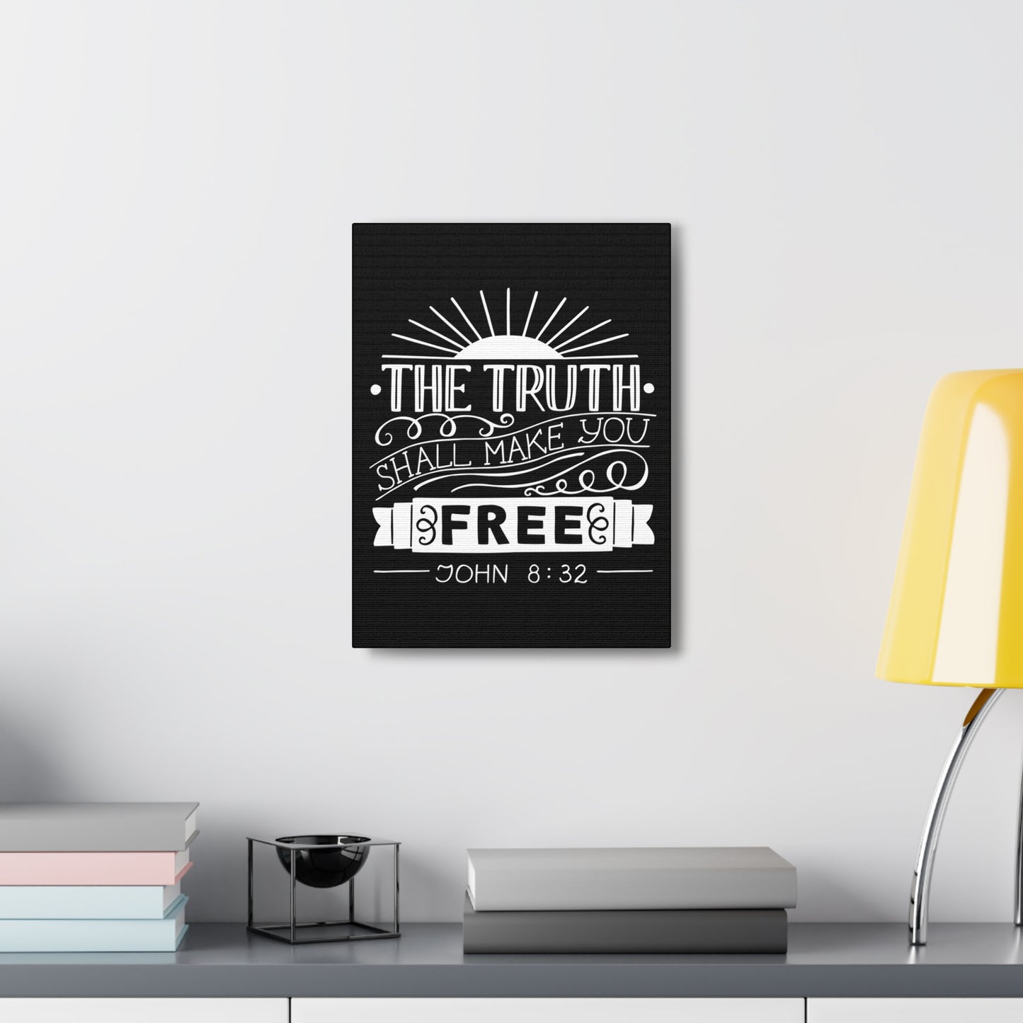 The Truth Shall Make You Free John 8:32 Christian Wall Art Bible Verse Print Ready To Hang
