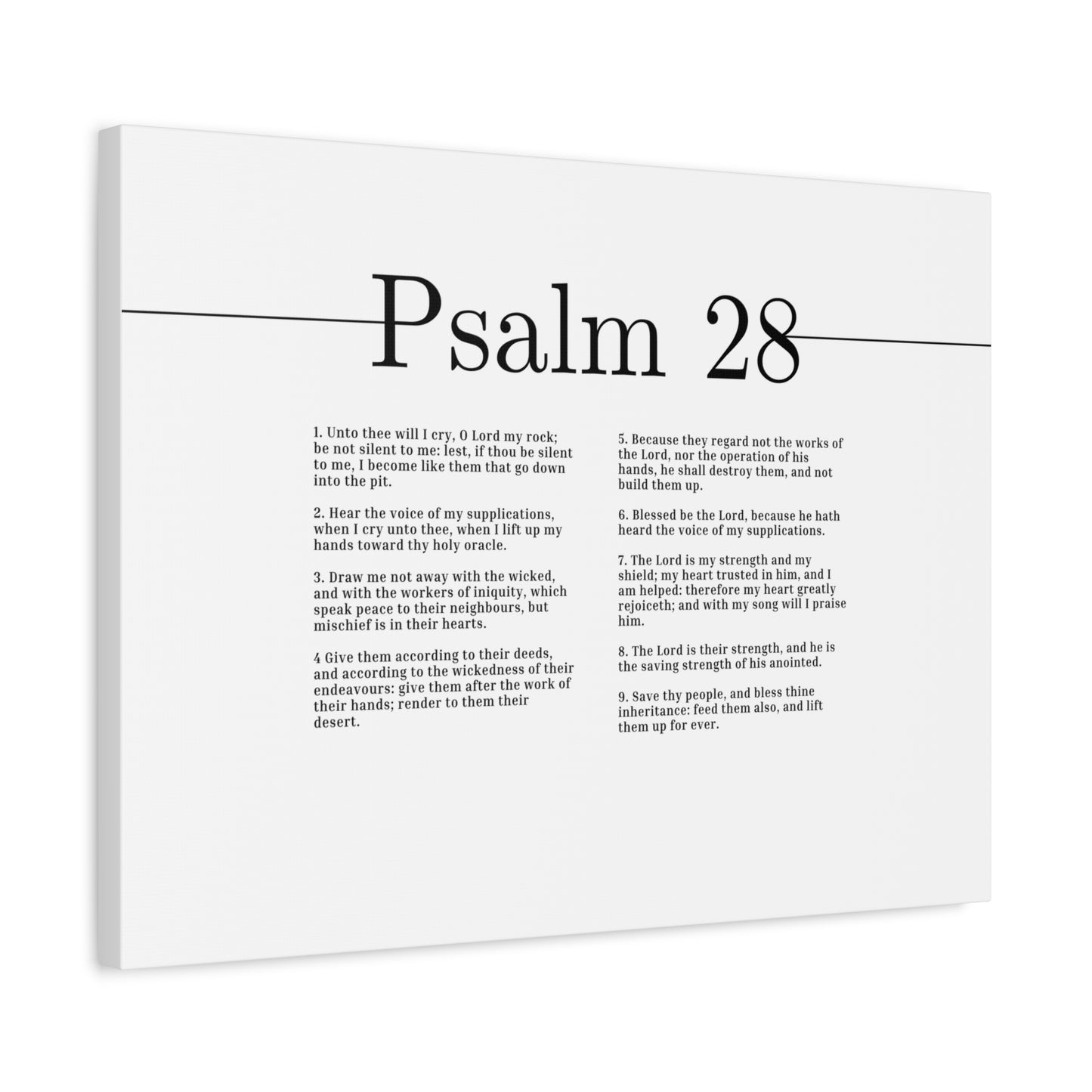 Scripture Canvas Blessed Be The Lord Psalm 28 Christian Wall Art Bible Verse Print Ready to Hang