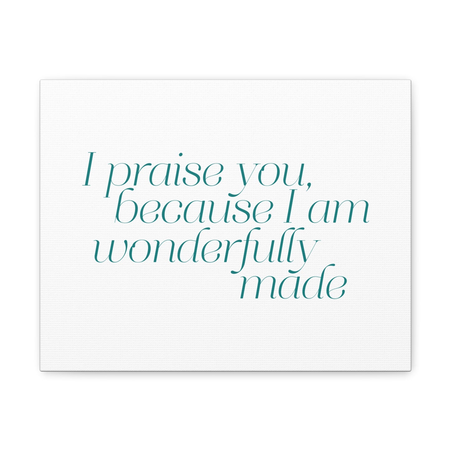Wonderfully Made Light Blue Psalm 139:14 Bible Verse Canvas Christian Wall Art Ready to Hang