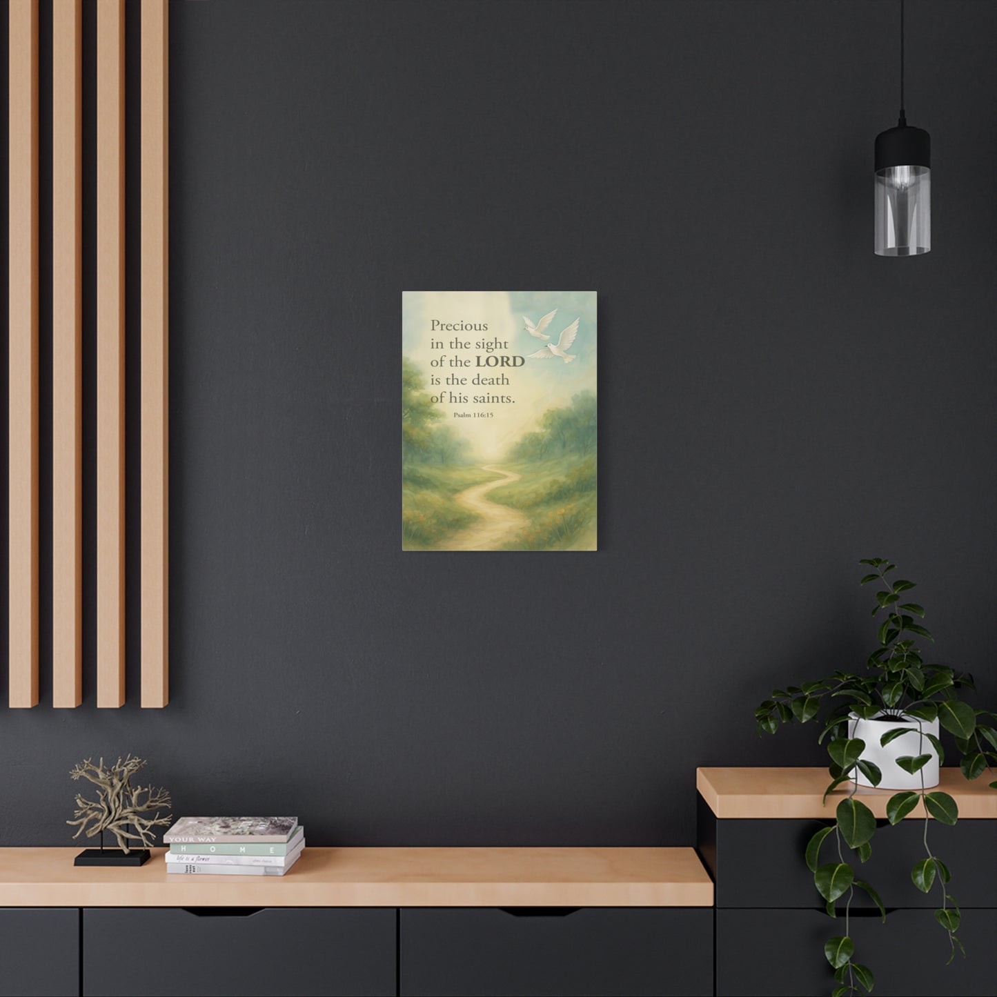Scripture Canvas Psalm 116:15 Precious Christian Wall Art Bible Verse Print Ready to Hang
