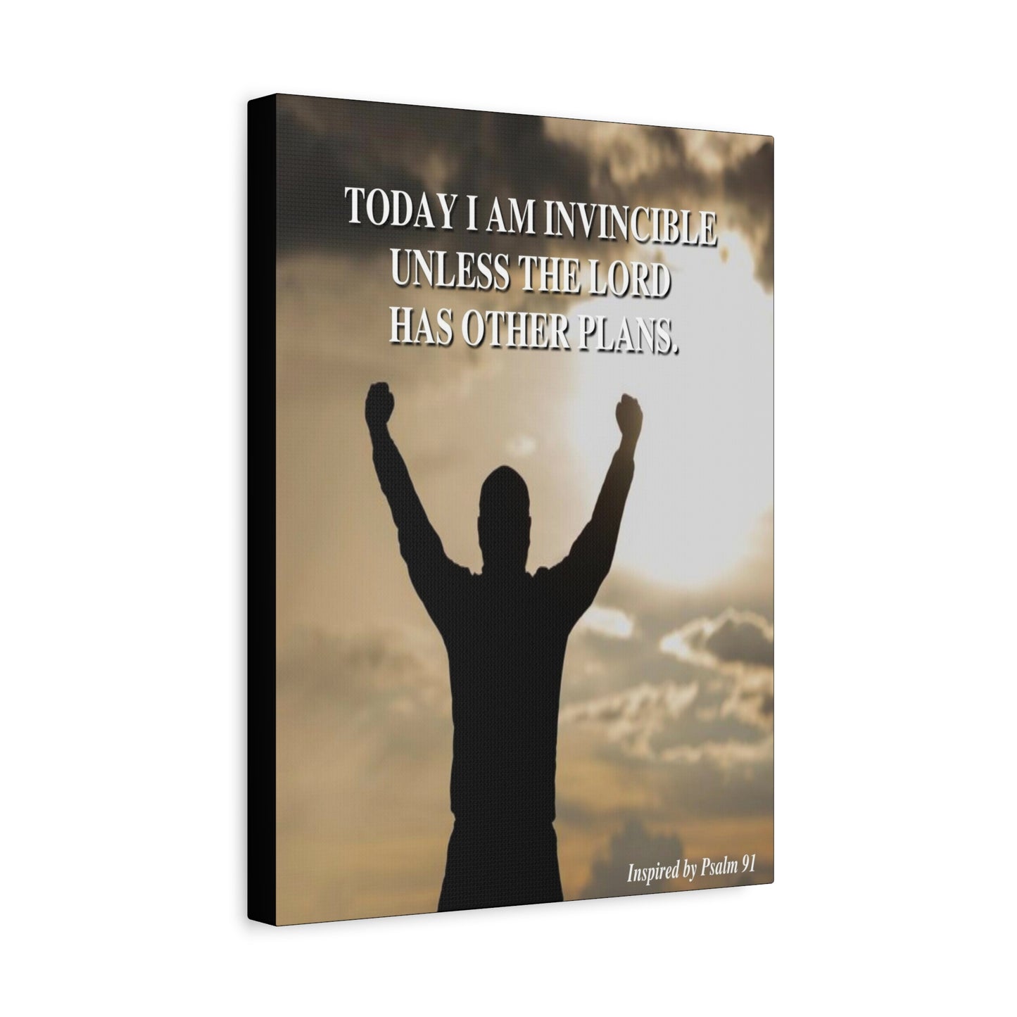 Scripture Walls Today I Am Invincible Canvas Psalm 91 Bible Verse Canvas Christian Wall Art Ready to Hang