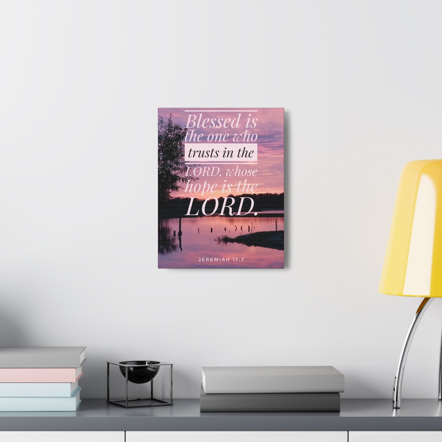 Trusts In The Lord Jeremiah 17:7 Bible Verse Canvas Christian Wall Art Bible Verse Print Ready To Hang