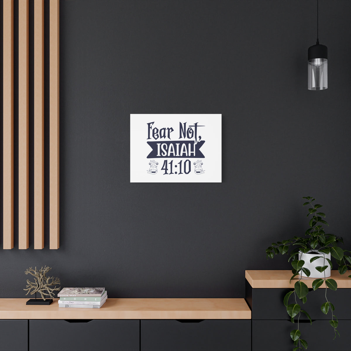 Scripture Canvas Fear Not Isaiah 41:10 Christian Wall Art Bible Verse Print Ready to Hang