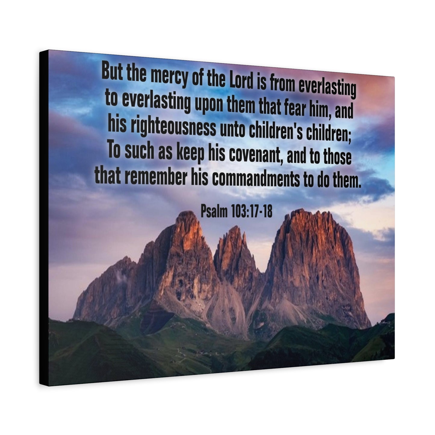 Bible Verse Canvas The Mercy of The Lord Psalm 118:24 Christian Home Decor Scripture Art