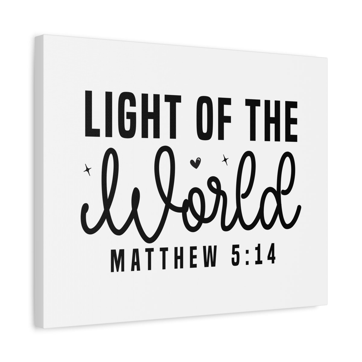 Scripture Walls Light of the World Matthew 5:14 Bible Verse Canvas Christian Wall Art Ready to Hang Unframed