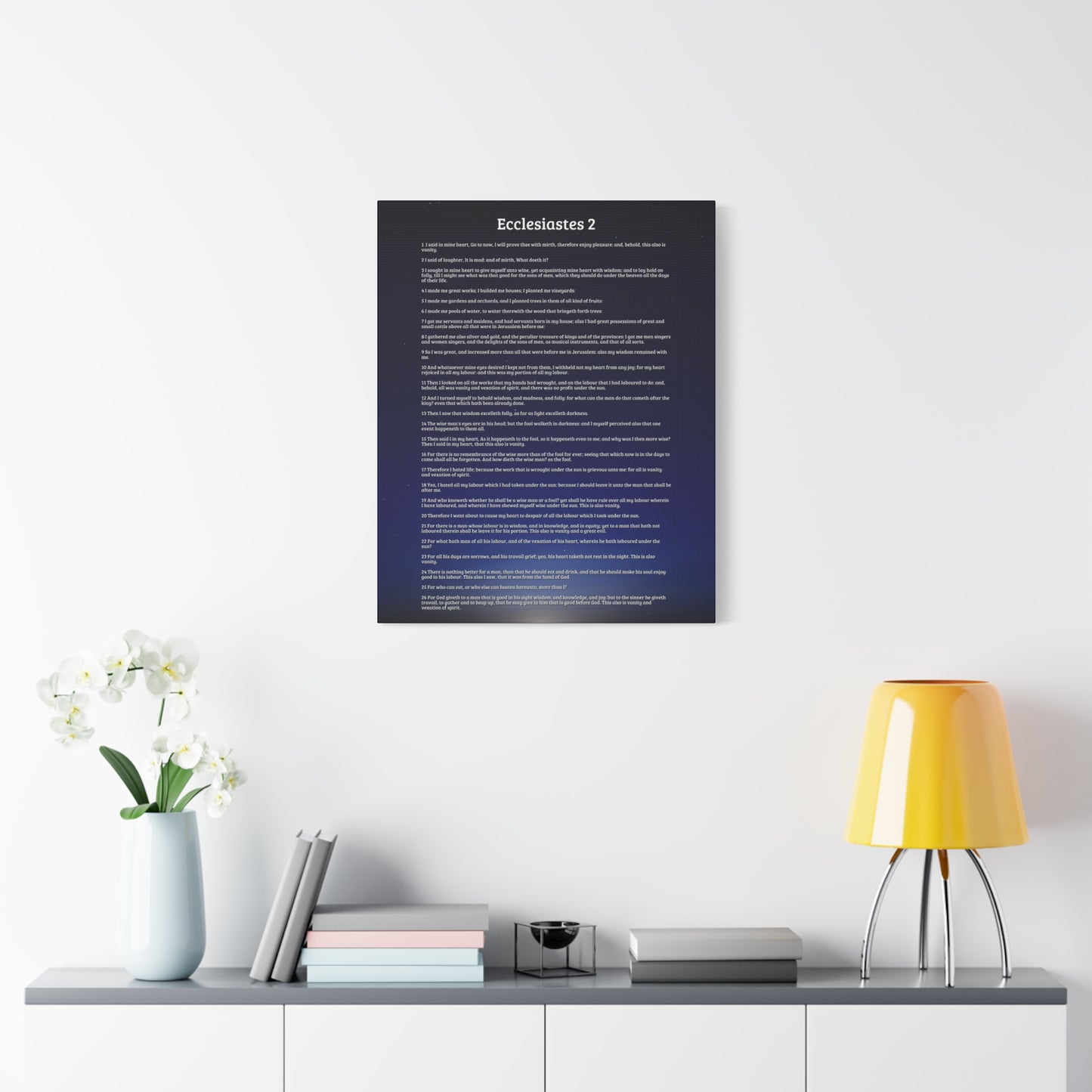 Scripture Walls Vanity Of Pleasure & Achievement Ecclesiastes 2 Bible Verse Canvas Christian Wall Art Ready to Hang