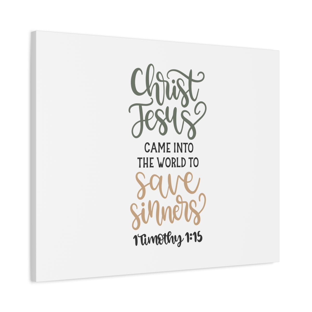 Scripture Canvas To Save Sinners 1 Timothy 1:15 Christian Wall Art Bible Verse Print Ready to Hang
