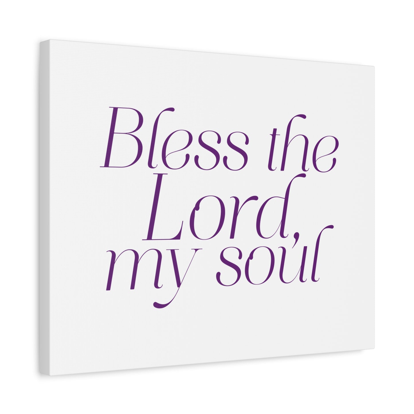 Scripture Walls Bless The Lord My Soul Purple Psalm 103:1 Bible Verse Canvas Christian Wall Art Ready to Hang