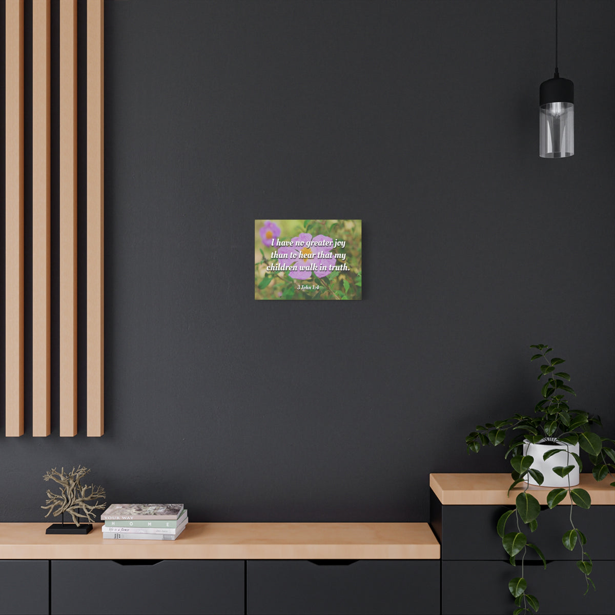 Scripture Canvas Children Walk In Truth 3 John 1:4 Christian Wall Art Bible Verse Print Ready to Hang