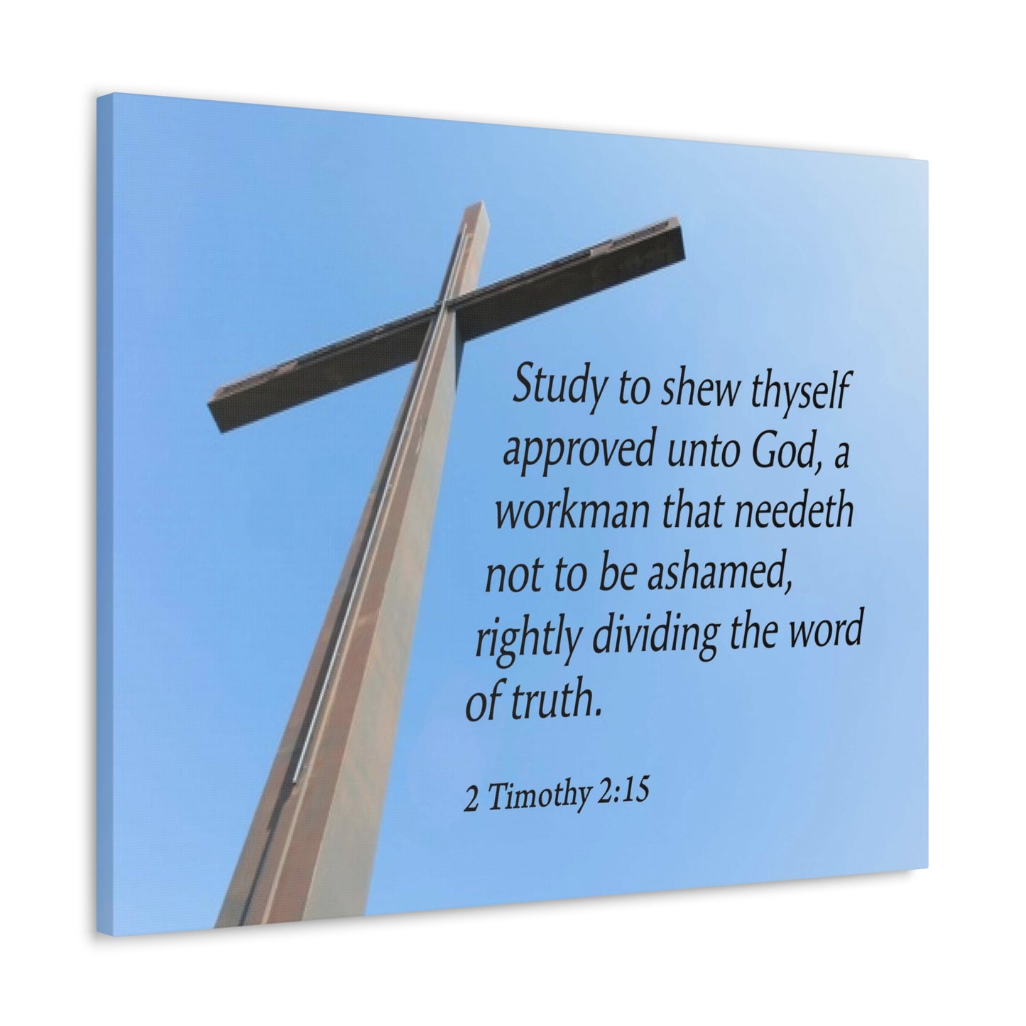 Word of Truth 2 Timothy 2:15 Bible Verse Canvas Christian Wall Art Ready to Hang