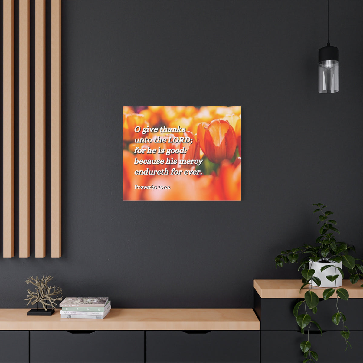 Scripture Canvas The Blessing Proverbs 10:22 Christian Wall Art Bible Verse Print Ready to Hang