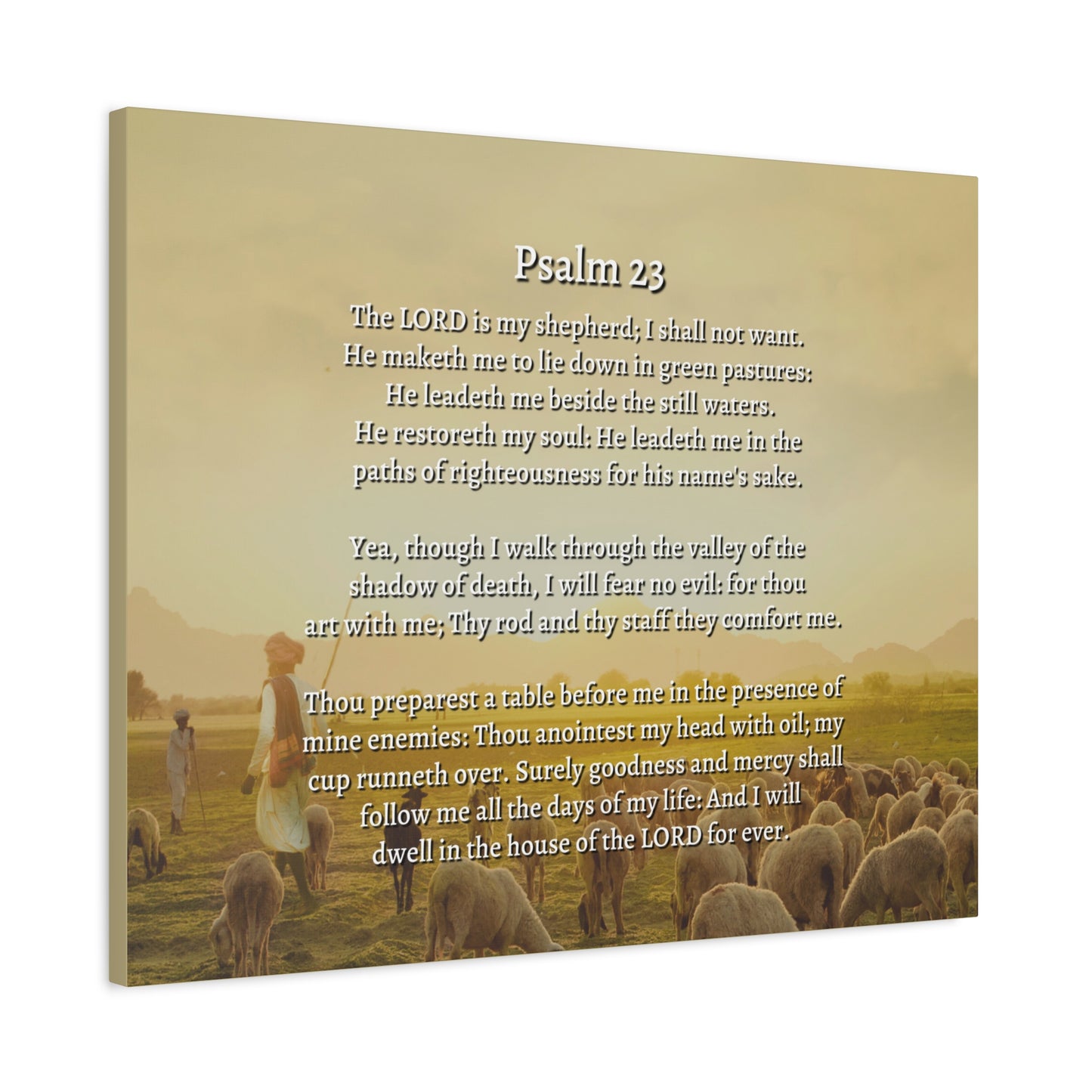 Scripture Walls Lord Is My Shepherd Herding Psalm 23 Bible Verse Canvas Christian Wall Art Ready to Hang