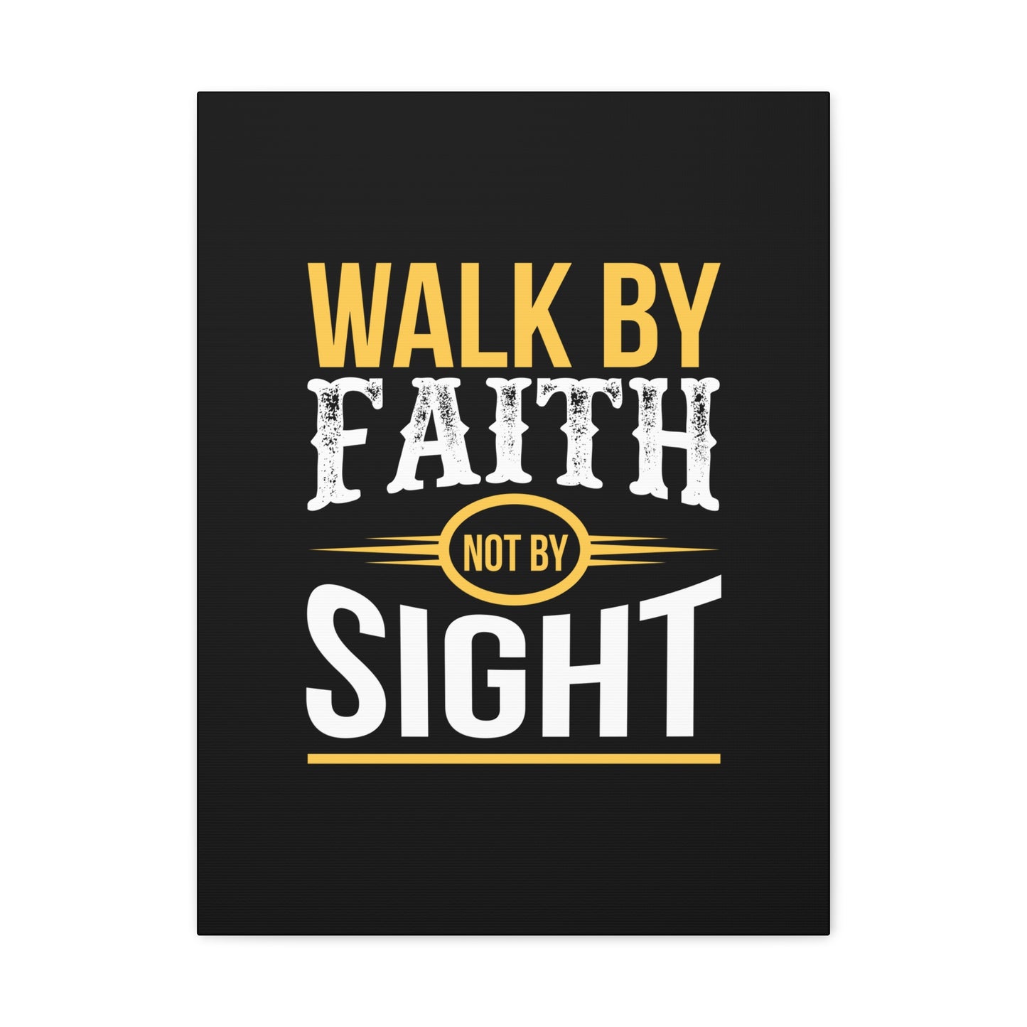 Walk By Faith Not By Sight 2 Corinthians 5:7 Orange Christian Wall Art Bible Verse Print Ready to Hang