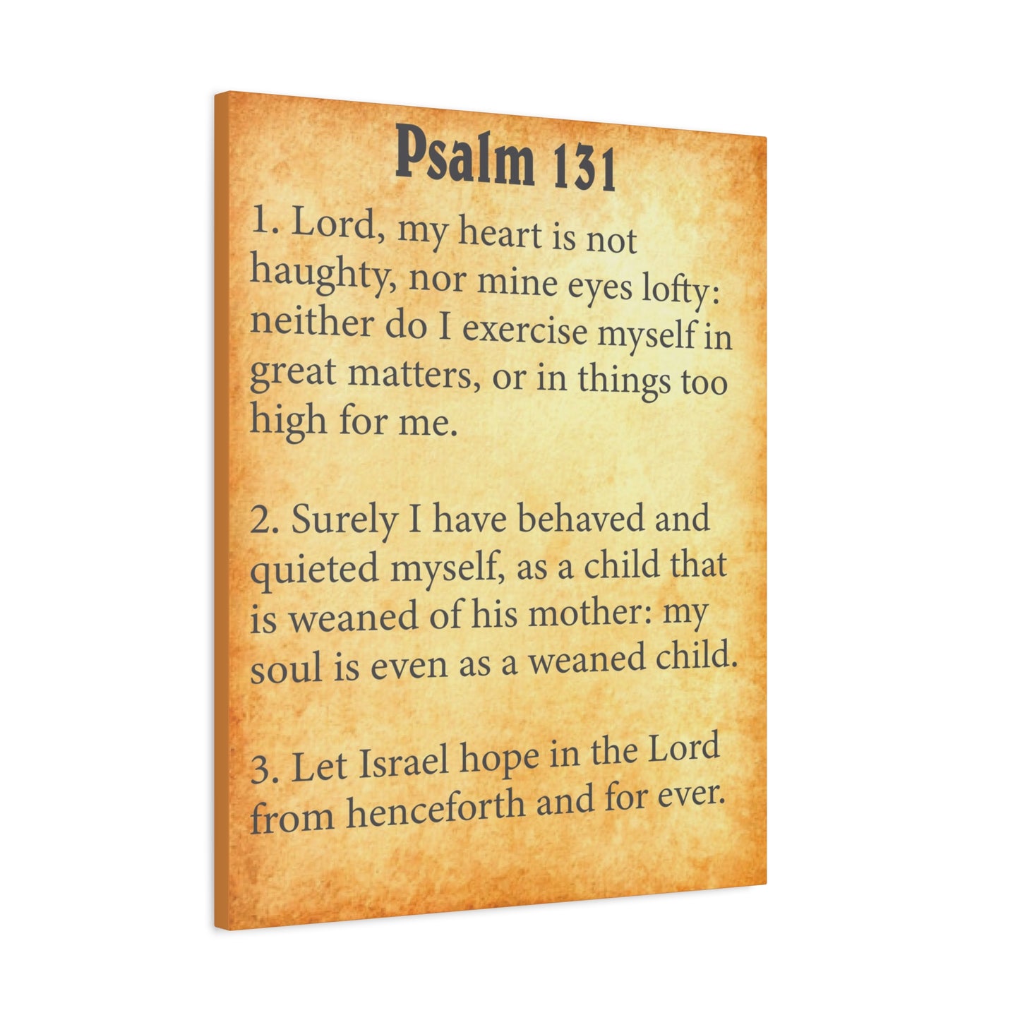 Scripture Walls Psalm 131 Gold Bible Chapter Canvas Christian Wall Art Ready to Hang