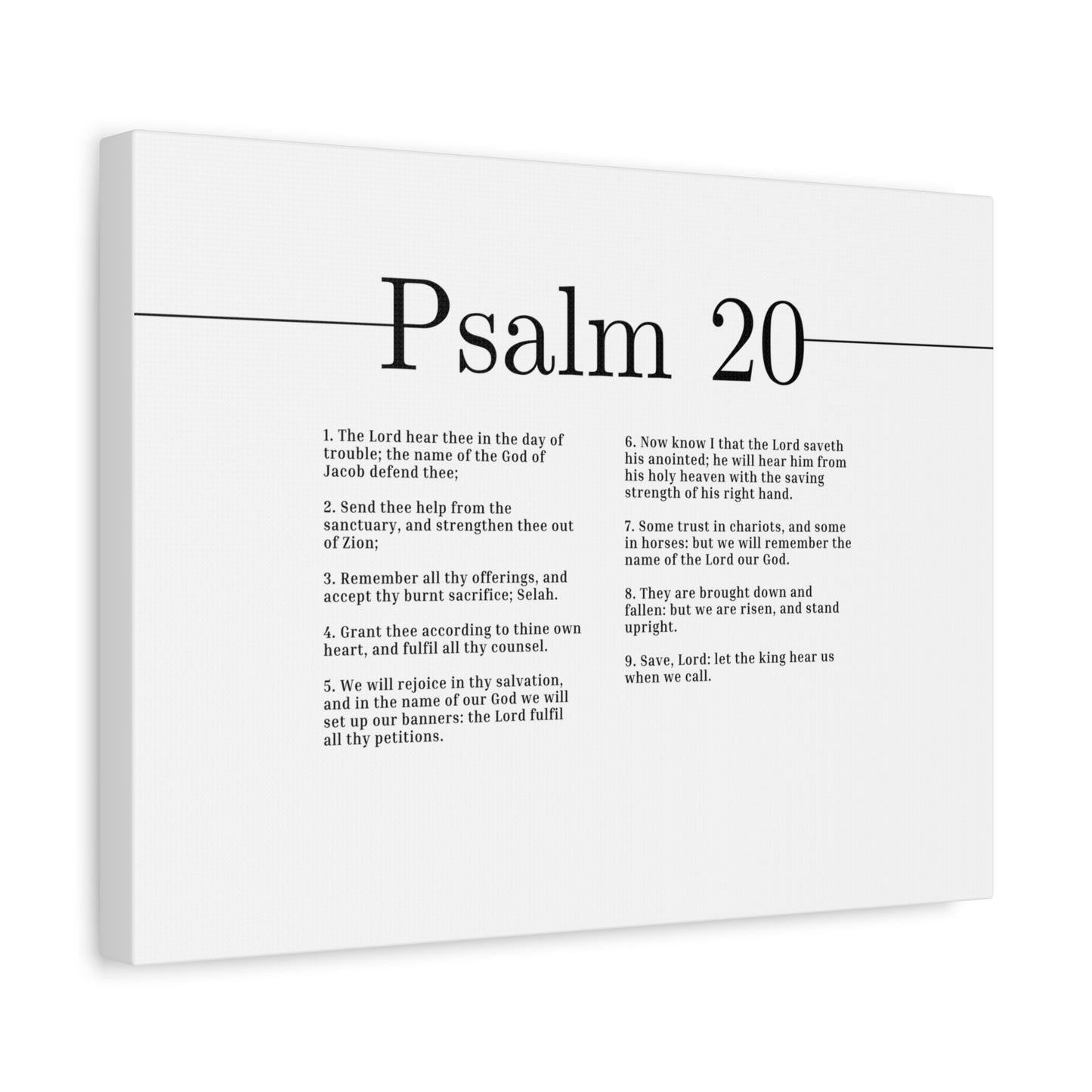 Scripture Canvas We Will Rejoice In Thy Salvation Psalm 20 Christian Wall Art Bible Verse Print Ready to Hang
