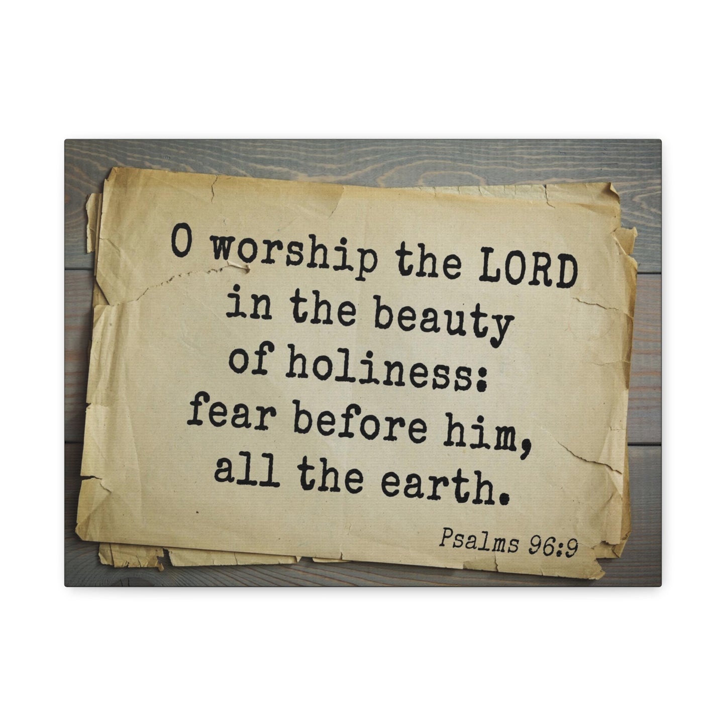 Worship The Lord Psalms 96:9 Bible Verse Canvas Christian Wall Art Bible Verse Print Ready To Hang