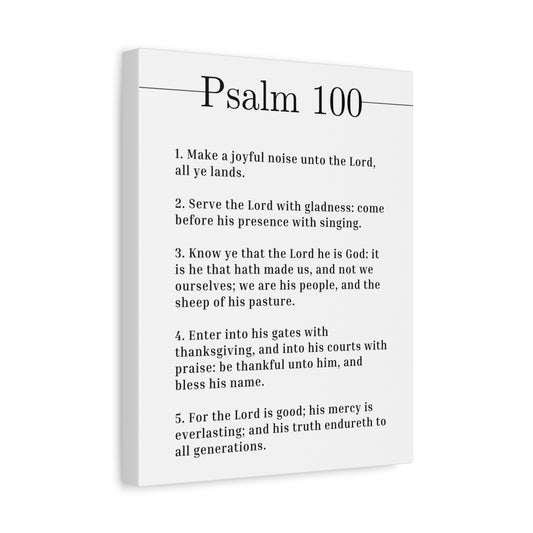 Scripture Canvas Serve The Lord With Gladness Psalm 100 Christian Wall Art Bible Verse Print Ready to Hang