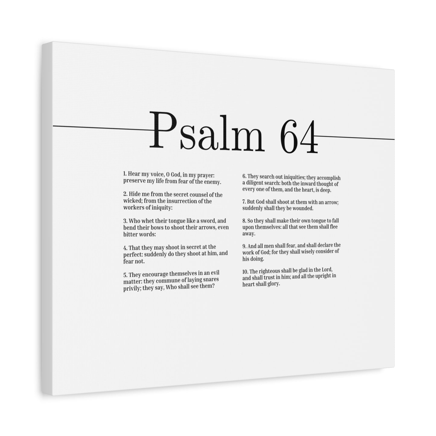 Scripture Canvas Shall Be Glad In The Lord Psalm 64 Christian Wall Art Bible Verse Print Ready to Hang