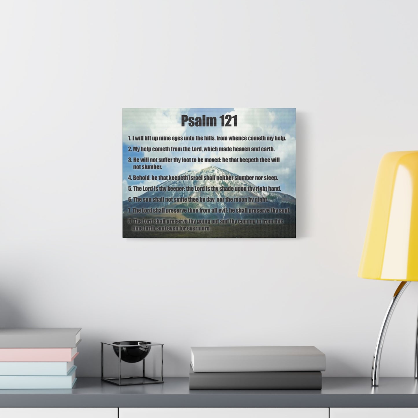 Scripture Walls God Watches Over You Psalm 121:7 Christian Wall Art Print Ready to Hang