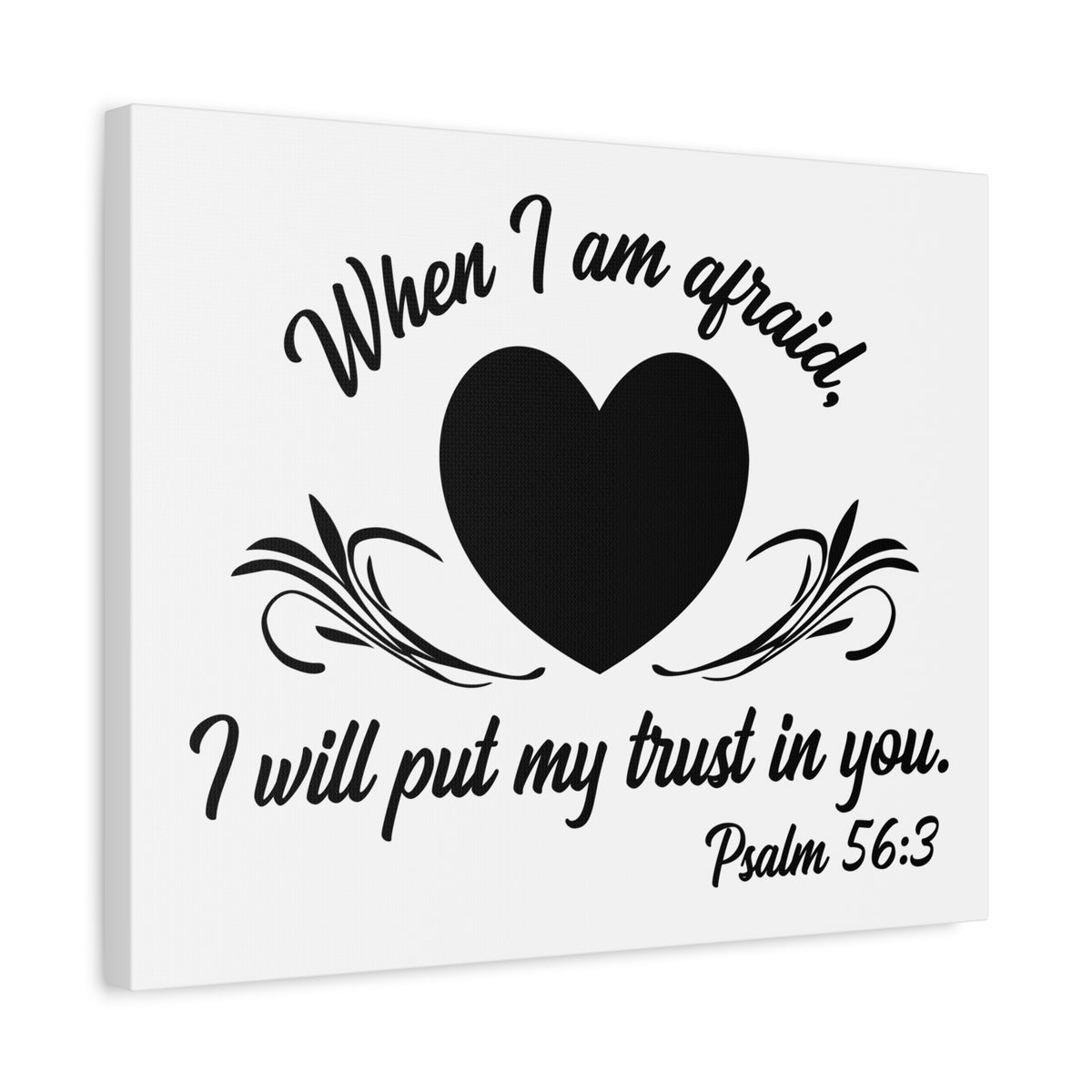 Scripture Canvas My Trust In You Psalm 56:3 Christian Wall Art Bible Verse Print Ready to Hang