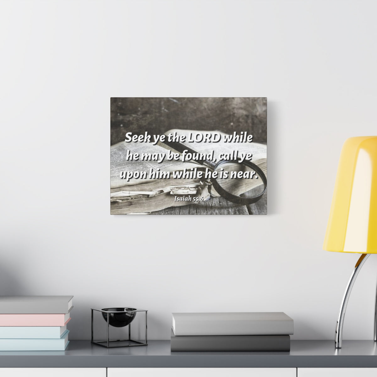 Scripture Canvas Be Found Isaiah 55:6 Christian Wall Art Bible Verse Print Ready to Hang