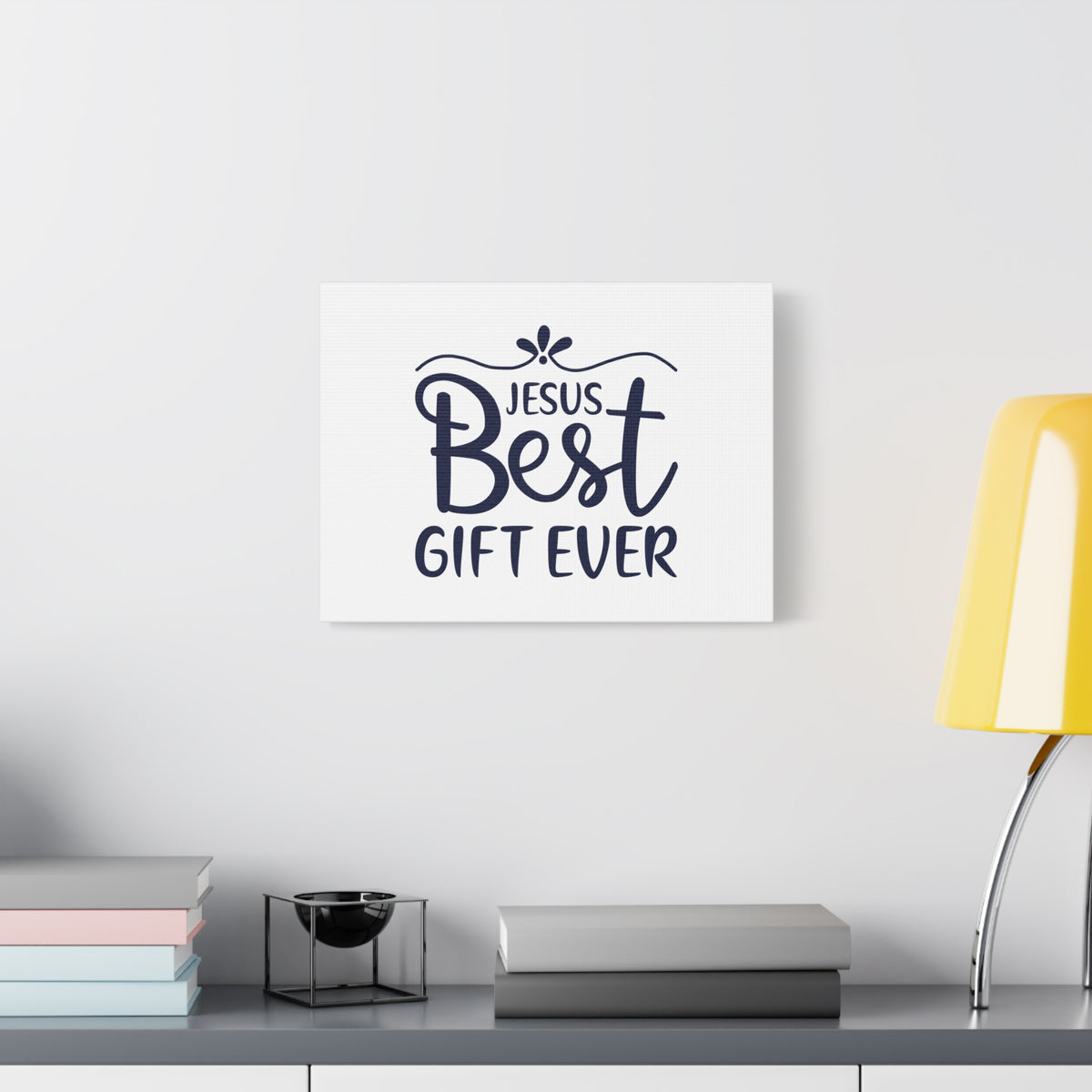 Scripture Canvas Jesus Best Gift Ever Ephesians 2:8 Christian Wall Art Bible Verse Print Ready to Hang