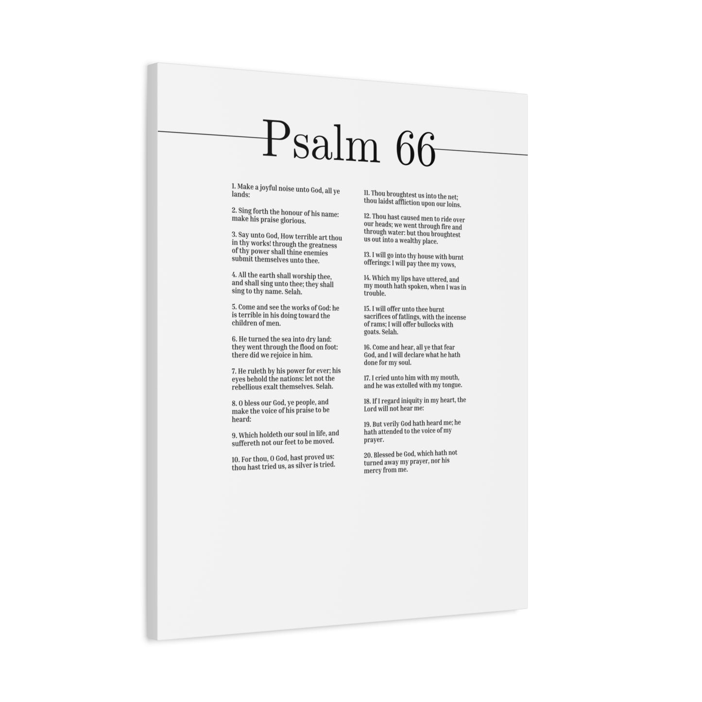 Scripture Canvas Come And See The Works Of God Psalm 66 Christian Wall Art Bible Verse Print Ready to Hang