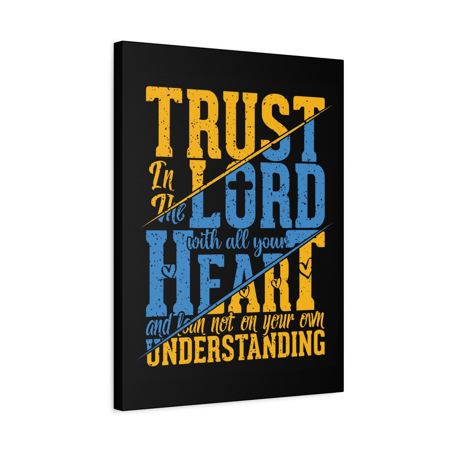 Scripture Canvas All Your Heart Psalm 23:4 Christian Wall Art Bible Verse Print Ready to Hang