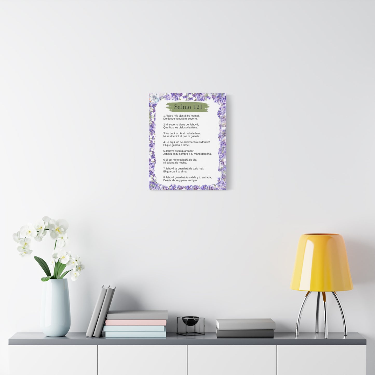 Salmo 121 Impresion De Arte Crist en Pared Lista Para Colgar in Spanish Ready to Hang Bible Canvas Unframed