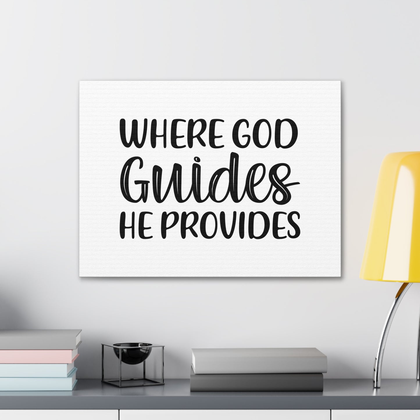 Where God Guides, He Provides 1 Corinthians 10:13 Christian Wall Art Bible Verse Print Ready to Hang