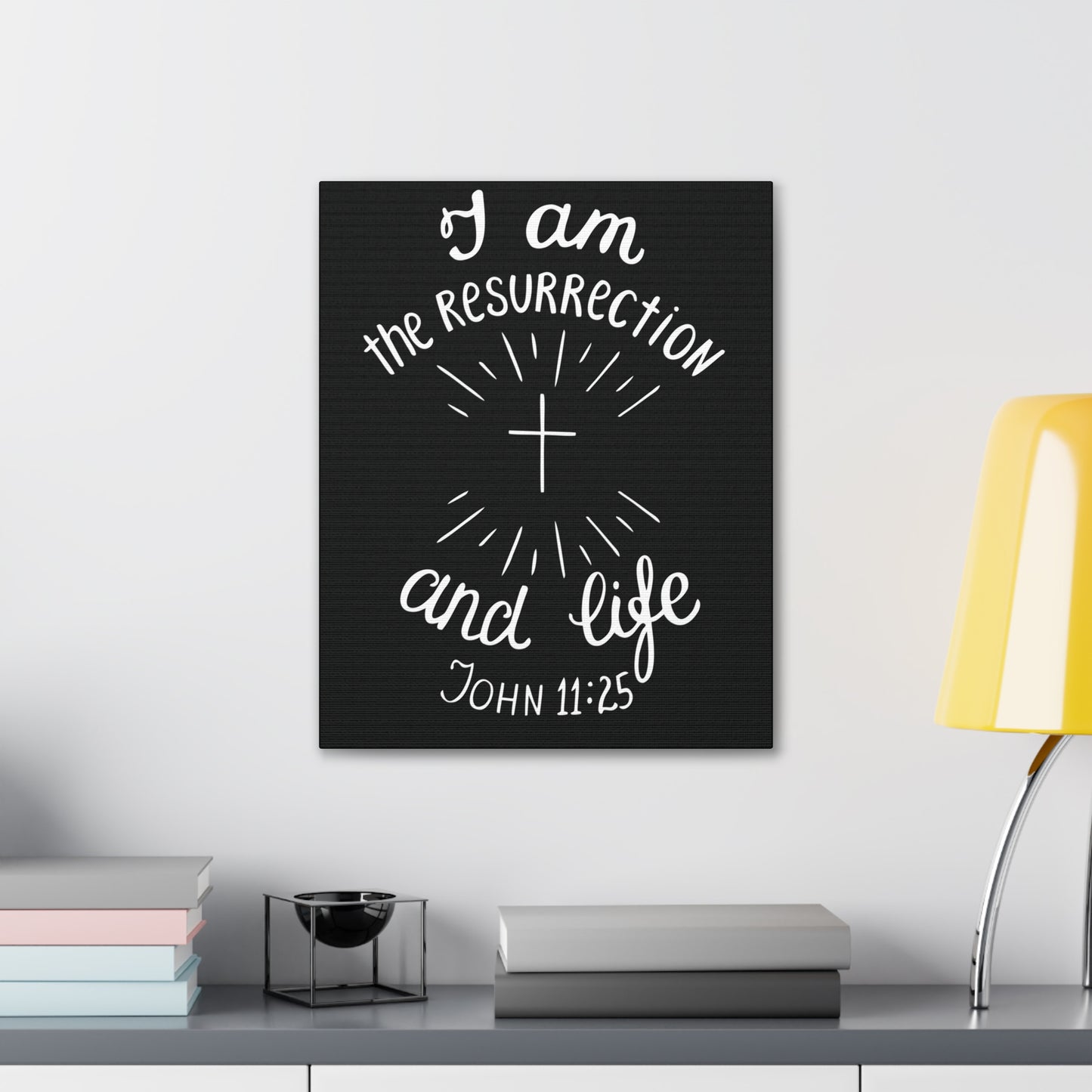 I Am The Resurrection And Life John 11:25 Christian Wall Art Bible Verse Print Ready To Hang