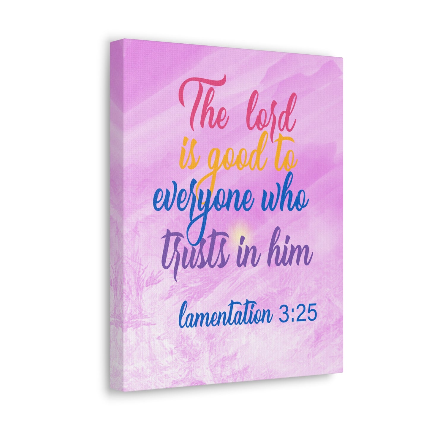 The Lord Is Good Lamentation 3:25 Christian Wall Art Bible Verse Print Ready to Hang