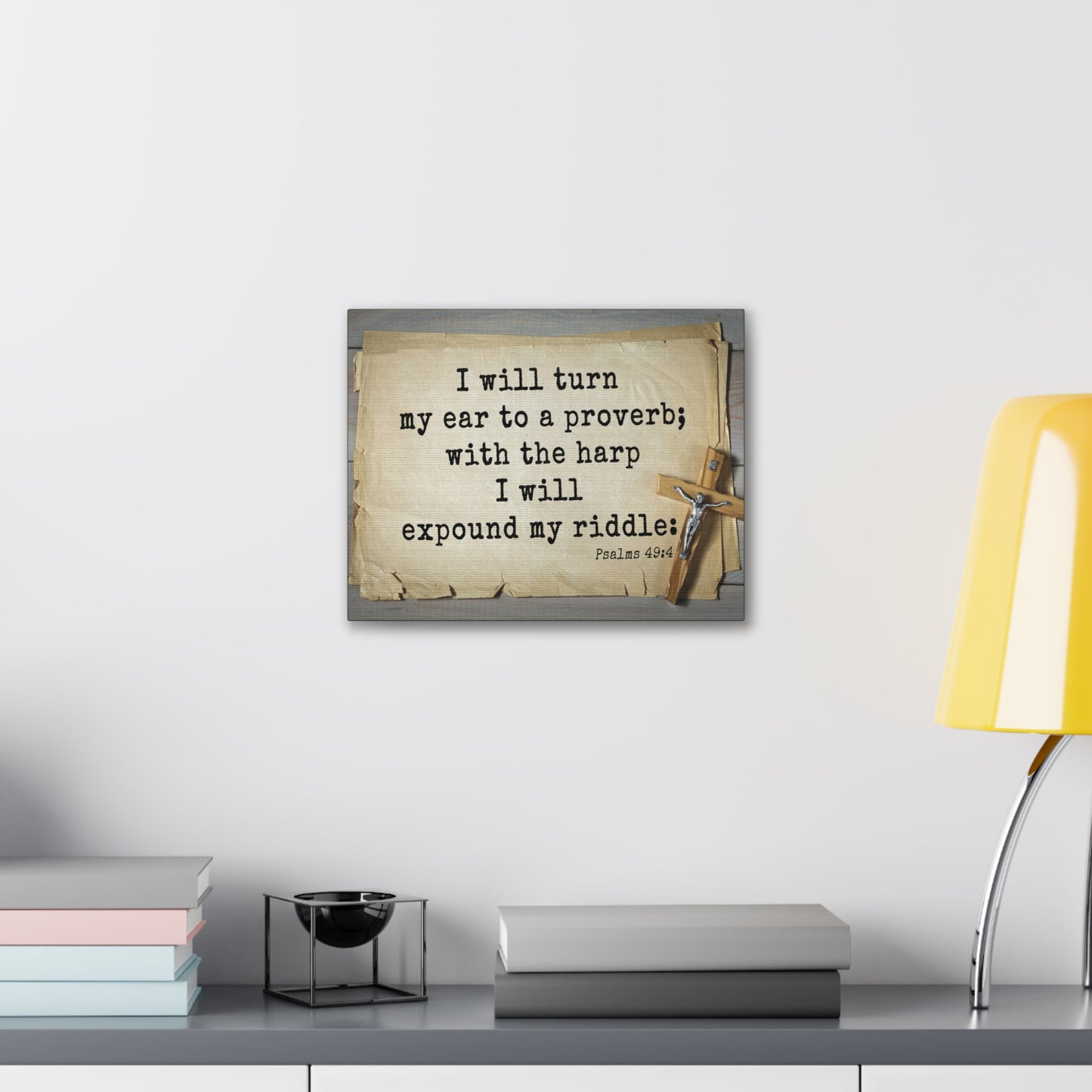 To A Proverb Psalms 49:4 Bible Verse Canvas Christian Wall Art Ready to Hang